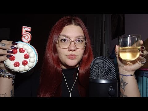FESTEGGIAMO IL 5° COMPLEANNO DEL CANALE 🎂😴💜 | ASMR ITA 