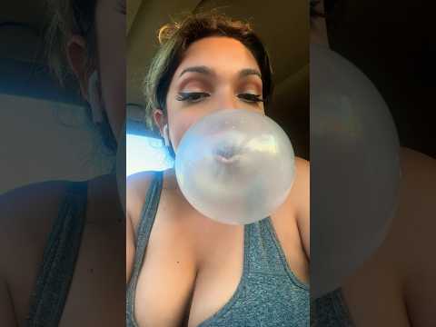 BUBBLE GUM ASMR | blowing big bubbles sounds