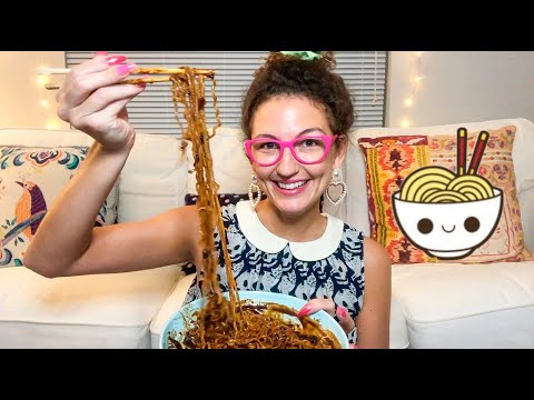 ASMR~ 🍜💜 eat Jajangmyeon with me!💜🍜  (intense eating sounds)