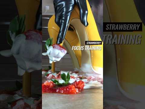 Pineapples vs. Strawberries! Oddly Satisfying Heels Crushing Food! ASMR