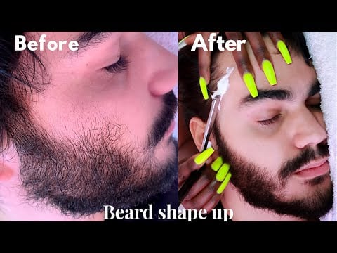 [ASMR] How to Beard Shape up | Line Up ~ razor & foam sounds 🧔