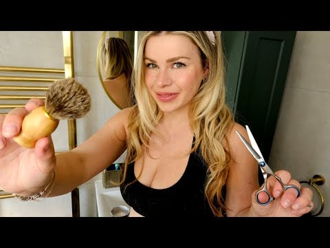 ASMR FOR GENTLEMEN: A Relaxing Shave & Haircut in my Bathroom