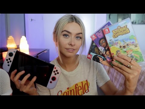 ASMR My Nintendo Switch Collection! Tapping & Hand Sounds/Movements🌷