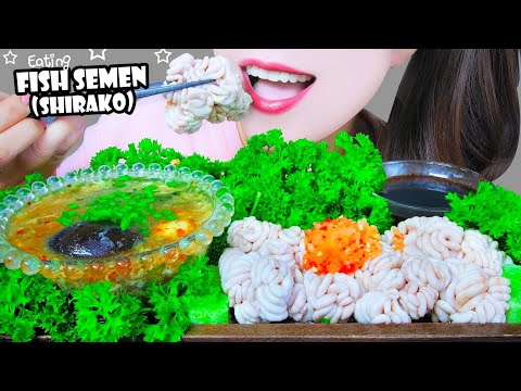 ASMR EATING FISH SEMEN (Shirako) X CRAB SOUP X BLACK EGGS EATING SOUNDS | LINH-ASMR