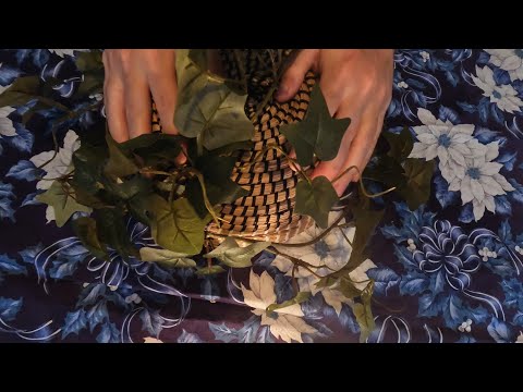 ASMR - Leaf & Wicker Massage (No Talking)