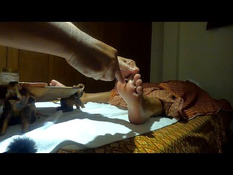 ASMR: FOOT AND LEG MASSAGE WITH AROMA THERAPY | Reflexology Massage & Tingle Therapy