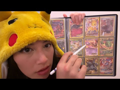 girl shows you her pokemon cards (asmr)