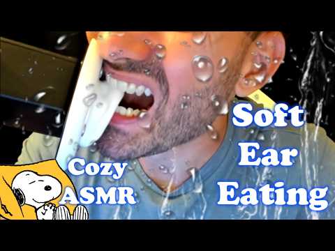 Soft Ear Eating While It Rains 🌧️ Relaxing ASMR No Talking