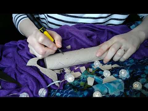 ASMR CARDBOARD Tube {Fast & Aggressive Scratching + Tapping} Cutting Cardboard - Lo-Fi