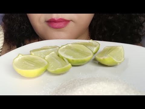 ASMR Comiendo limón 🍋 con azúcar