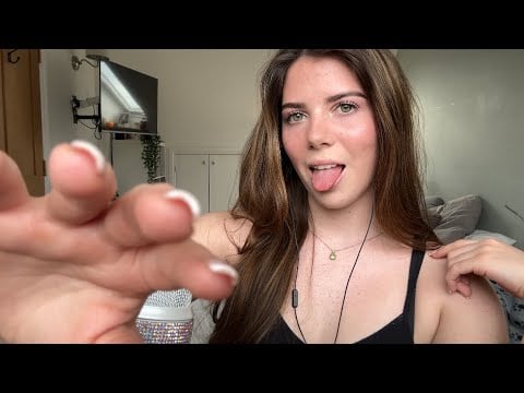 ASMR Mouth sounds and hand movements for 1 hour *extremely tingly*