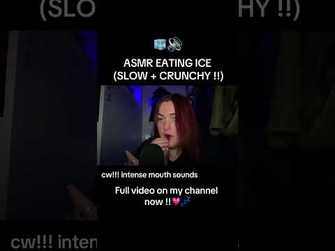 ASMR CRUNCHING ICE🧊🧊intense mouth sounds for tingles💤 #asmr #asmreating #tingles #asmrfood #sleep