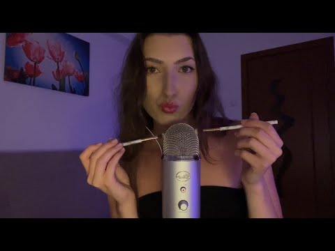 ASMR Mouth Sounds and Gentle Mic Brushing (NO TALKING)