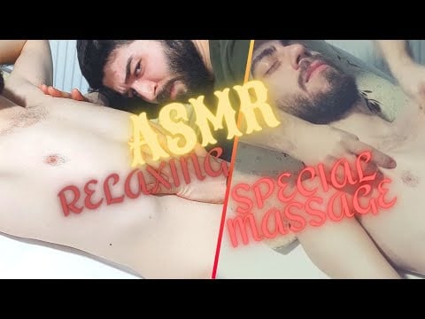 ASMR SPECİAL CHEST & ABDOMİNAL AND LEG MASSAGE & STRESS RELIEF #asmr #chest #leg #pijat #massage