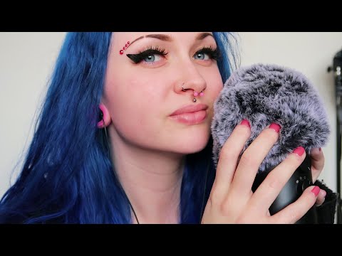 ASMR Fluffy Mic Brushing & Chewing Gum 😴