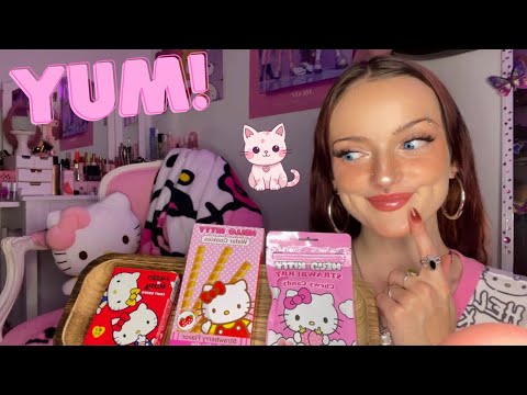 ASMR | Hello Kitty Candy Taste Test!! 🍬🫦 (soo many mouth sounds, whisper ramble)