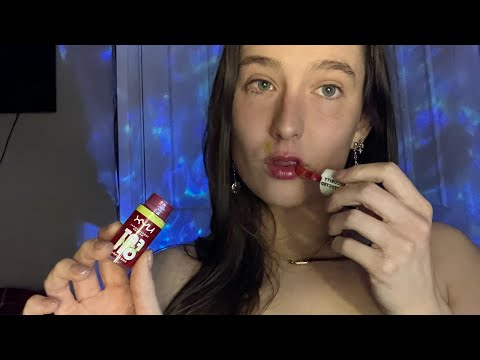 *ASMR* super tingly lipgloss application 💄💋(personal attention and mouth sounds)