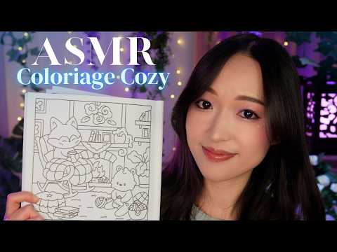 ASMR 🎨 Coloriage & Papotage | Petite séance pour se détendre 🌙