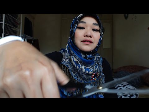 ASMR soft spoken - roleplay mom cutting your hair (Indonesian)