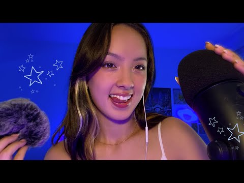 ASMR | mic pumping, mouth sounds, and mic rubbing (new mic covers + chaos!!!) 🤍