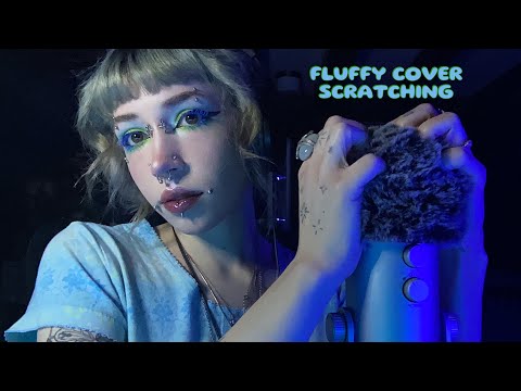 Fluffy Mic Cover Scratching ASMR | Mouth Sounds, Whispering