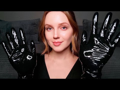 ASMR Oil Face Massage in Gloves. Unintelligible Whispers. 2 Hours