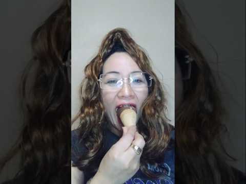 ICE CREAM CONE ONE TIME BITE#shortsfeed #food #everyone #mukbang #icecream #challenge