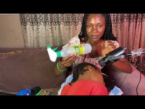 ASMR EAR CLEANING AND SCALP SCRATCHING WITH GUM CHEWING