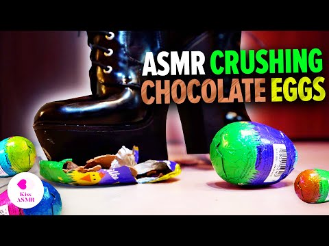 ASMR | Crushing Easter Chocolate Eggs 4K