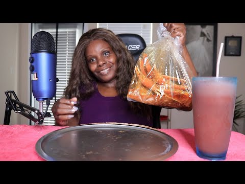 WATERMELON SLUSHY CAJUN SNOW CRABS ASMR EATING SOUNDS