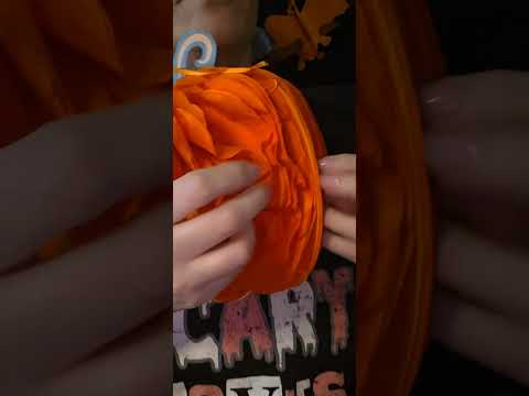 Paper Pumpkin Aggressive Sounds #asmr #visualtingle #relax #asmrsounds