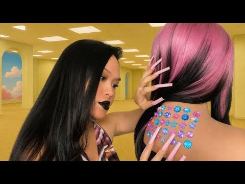 ASMR Girl In The Backrooms Plays W/ Your Hair + Back Scratch /Tracing, Check In, Getting U Ready 