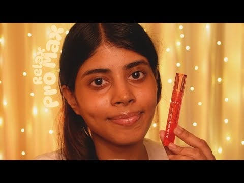 ASMR | Relaxing Skincare To Make You Fall Asleep | Brushing, Tapping, Rubbing | INDIAN ASMR
