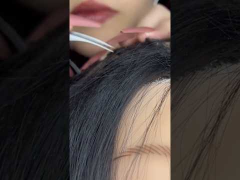Gentle Lice check 🐜🔍 #asmr ##visualtingle #asmrmassage #relax #asmrscratching #shorts