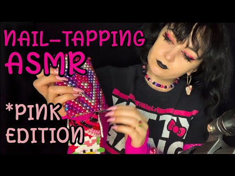 Pink Themed Nail Tapping/Scratching ASMR