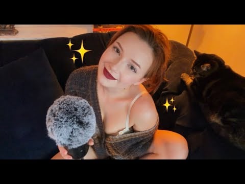 ASMR Fluffy Mic Rubbing & Whisper Ramble🪶| Blue-Yeti