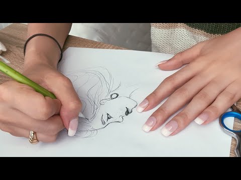 Lofi ASMR ~ Drawing & Mouth Sounds (NO TALKING, gum chewing, tongue clicking, pencil sounds)