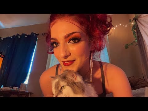 Asmr Cat Pampering 🤍 (soft scratching with purring)