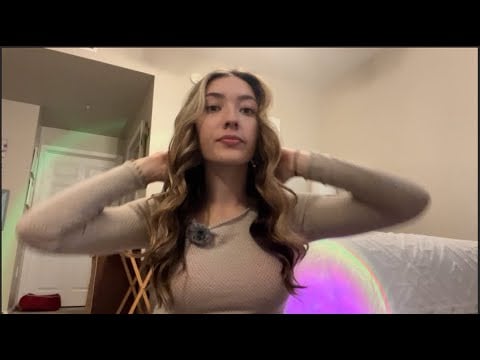 makeup + beach waves hair tutorial 💆‍♀️💋~ soft spoken, mini mic ASMR