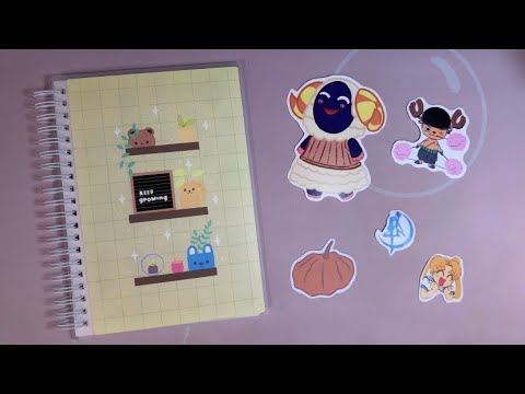 ASMR Putting Stickers In A Collection Book