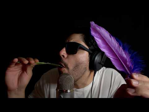 ASMR Face Tickling with a Feather for Sleep (Close Up Personal Attention)