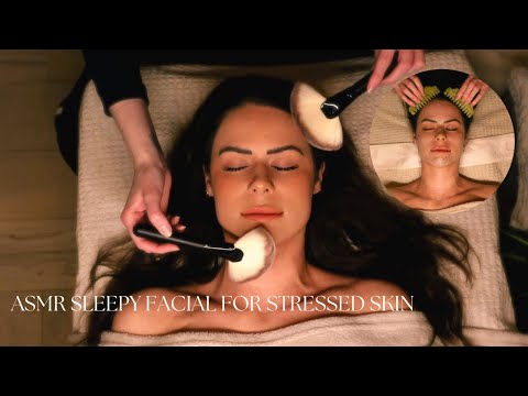 ASMR Spa Facial for Relaxation and Sleep | Soft Spoken Video with Foamy Cleanser & Ice Globes.