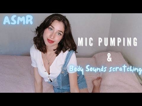 ASMR | MIC PUMPING on my knees + BODY SOUNDS - Fast, Intense, Slow, Tingles and Rubbing