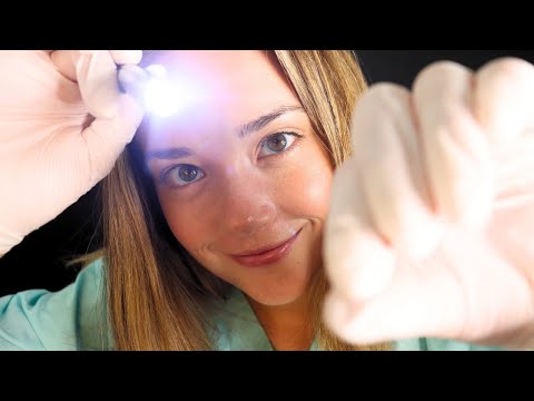 ASMR Dermatologist FACE EXAM & Extraction Roleplay! Sensitive Glove Sounds, 100% Face Touching