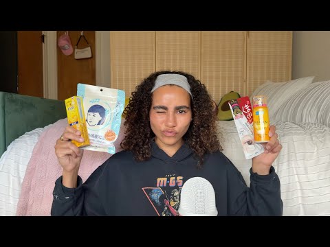 asmr whisper ramble + japanese skincare haul