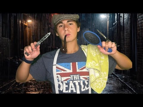 [ASMR] Back street British barber "Tingle time"