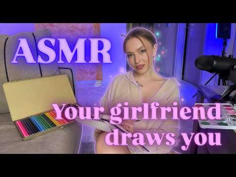 ASMR Your Girlfriend Draws You 🎨 Soft Whispers & Personal Attention