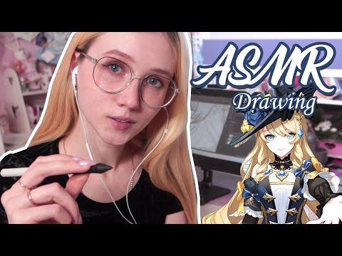 ASMR Navia drawing 🥰 New GENSHIN IMPACT character