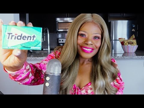ASMR Straight Chewing TRIDENT Spearmint Gum For 21 Minutes
