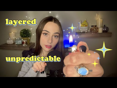 ASMR Air Tracing with Light 🔥♡ layered sounds, unpredictable ♡🔥